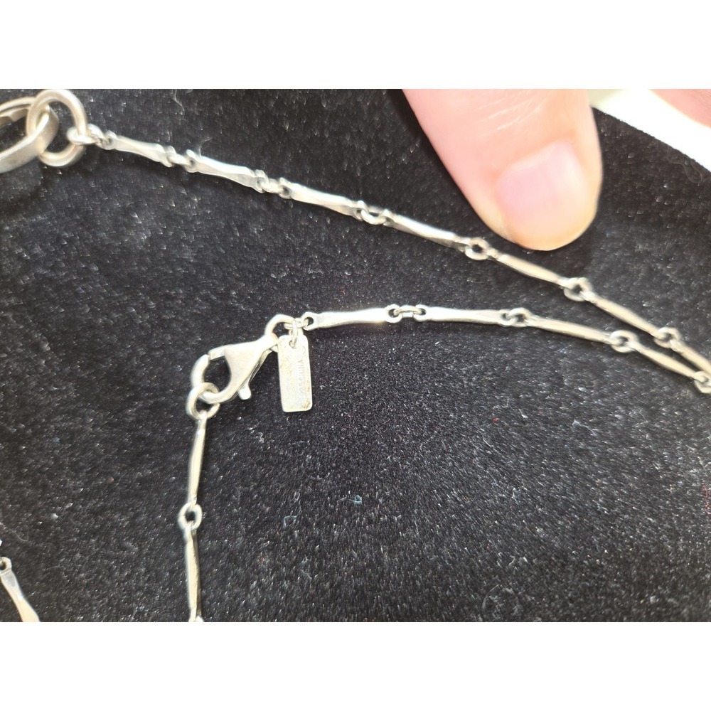 Elizabeth And James .925 Designer Necklace. Edgy, Boho. Gear Metal Design. 30... - Picture 6 of 6